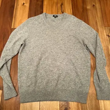 UNIQLO 그레이 캐시미어 스웨터 XL