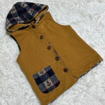 Emago 이마고 리버서블 후드 부착 베스트 보아 플리스