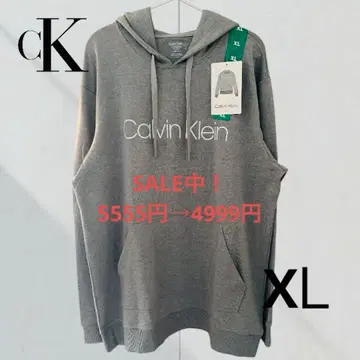새상품 Calvin klein 캘빈클라인 후드티 그레이 XL