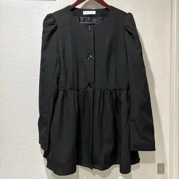 프로즈베일 노카라 페플럼 자켓 블랙 L 1202