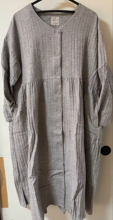 SM2 울 혼방 헤링본 코트 원피스