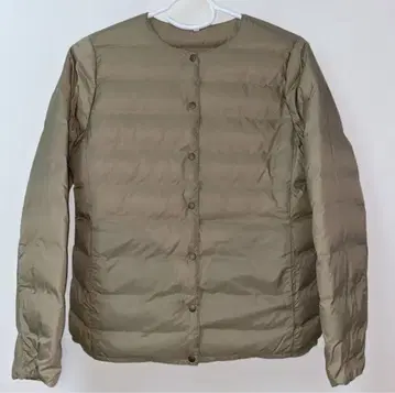 무인양품 경량 다운 포켓터블 노카라 자켓 M