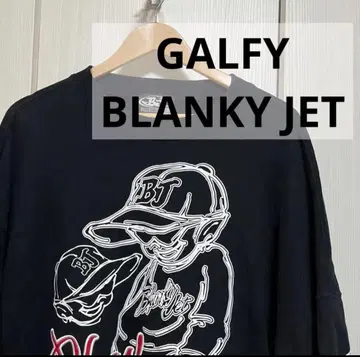 GALFY BLANKY JET 맨투맨 블랙 트레이닝복 구제 의류