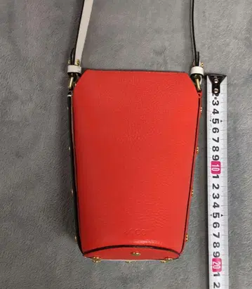 ecco 오렌지 화이트 스마트폰 숄더백