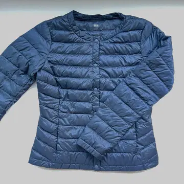 UNIQLO 유니클로 네이비 퀼팅 다운 자켓 수납 봉투 없음