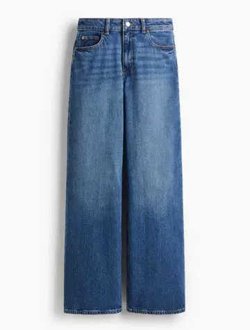 [ 새상품 ] H&M 데님 38 와이드 하이 데님 블루