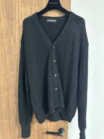 AUBERGE 오베르쥬 별주 모헤어 가디건 블랙 44 L