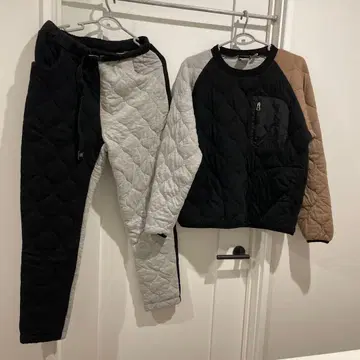 캐주얼 퀼팅 맨투맨 세트