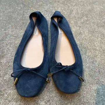 FABIO RUSCONI 네이비 플랫슈즈 38