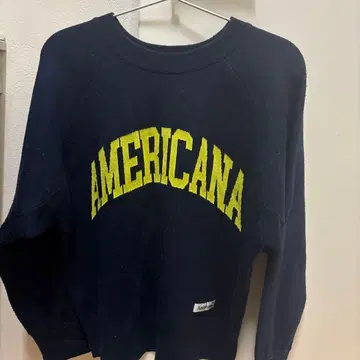 Americana 니트 네이비 로고