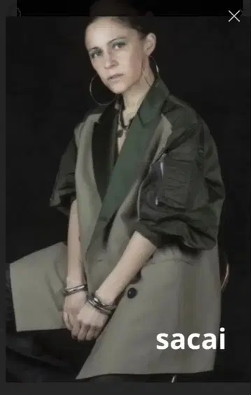 sacai 블랙 자켓 MA-1 사이즈 2 새상품급