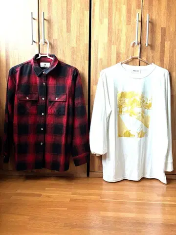 웨스턴 셔츠 + 롱 T 셔츠 세트 써니클라우드 MEDE 19F