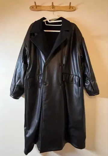 HARE 리버서블 가죽 울 코트