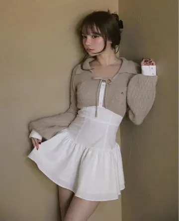 택 포함 새상품 andmary Tess blouse mini dress