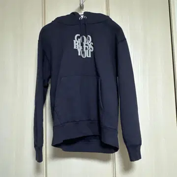 GOD BLESS YOU 후드티 속기모 네이비 L