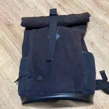 kukri 블랙 캔버스 롤탑 백팩