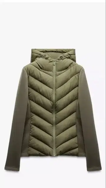 대비 퍼프 자켓 올리브 그린