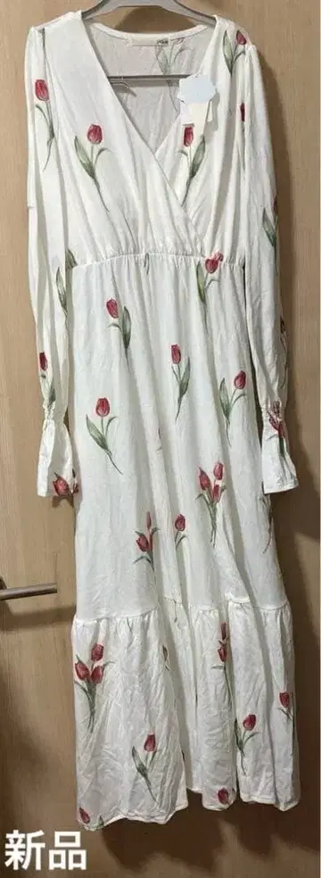 새상품 젤라또피케 튤립 패턴 롱 원피스