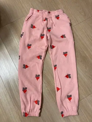 MOBB 하트 프린트 하트 자수 핑크 S