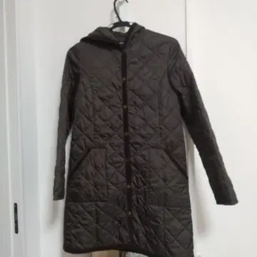 새상품급 휴먼 우먼 충전솜 롱 퀼팅 코트 코듀로이 절개