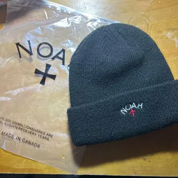 NOAH 블랙 니트 모자