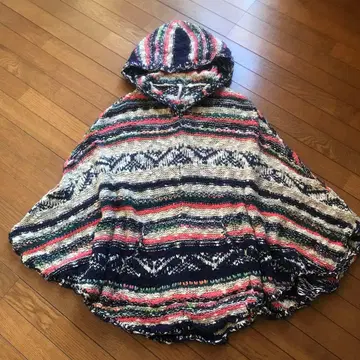 Free People 프리피플 후드 부착 니트 판초