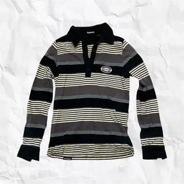 hysteric glamour 스트라이프 긴팔 피케 셔츠