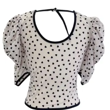 lillilly 2way 플로키 하트 메쉬 상의