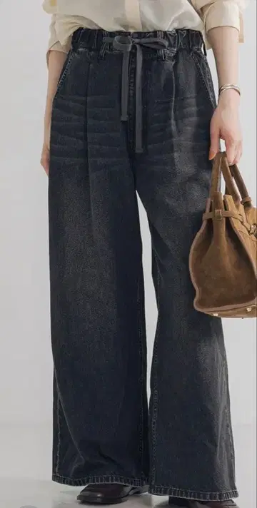 URBAN RESEARCH 다크 그레이 와이드 팬츠 36