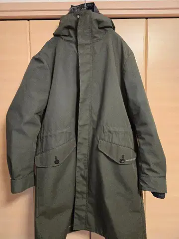 나노 유니버스 x 오가와 올리브 그린 모즈 코트