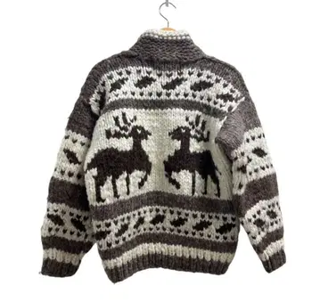 가격 인하 환영 카우치 루돌프 무늬 울 니트 가디건