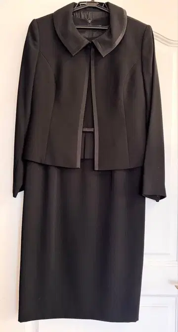 블랙 원피스 수트 자켓 세트