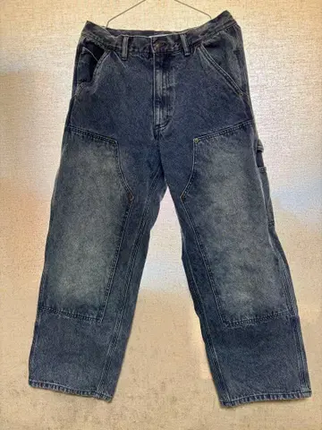 FREAK'S STORE 더블니 데님 팬츠 워크 팬츠 청바지