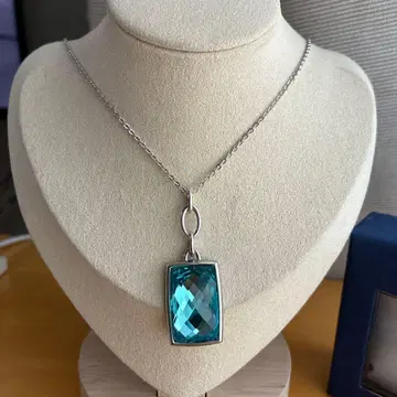 SWAROVSKI 블루 스톤 목걸이 #39964b