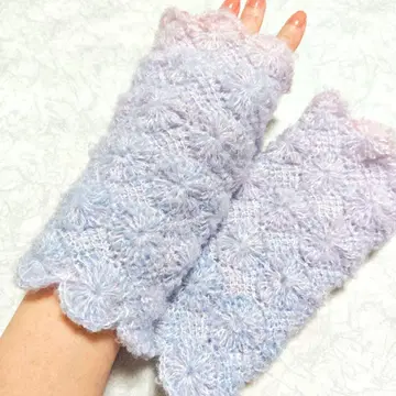 06 따뜻한 핸드 워머 핑크 블루 그라데이션 장갑