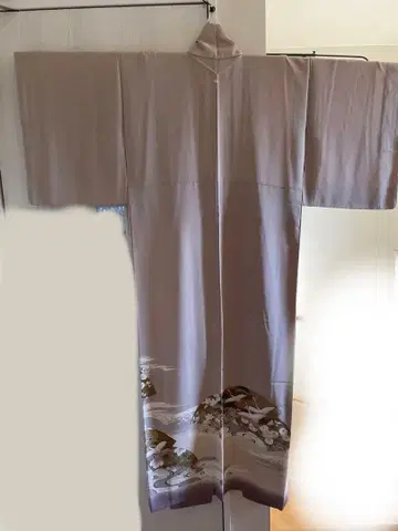 호몬기 학과 파도 무늬 베이지 가몬 입