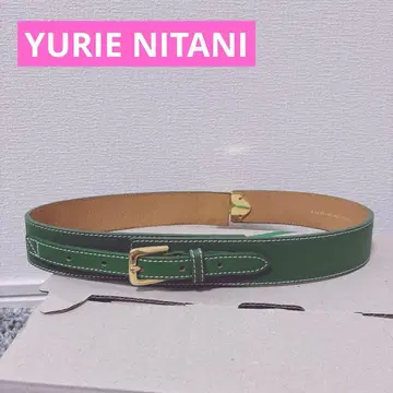 YURIE NITANI 그린 가죽 벨트