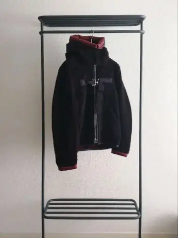 OAMC SHEARLING MOUTON JACKET BURGUNDY S