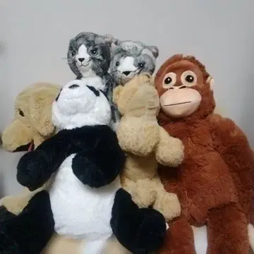 이케아 IKEA 소프트 토이 강아지 고양이 팬더 라이온 6종 세트