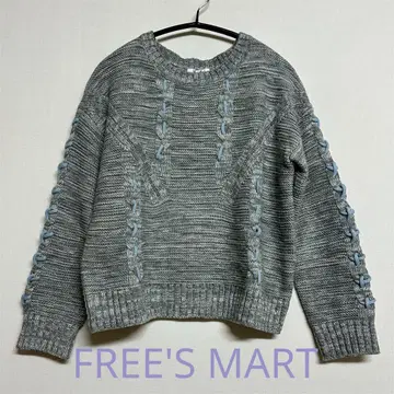 FREE'S MART 레이스업 니트 그레이 FREE 사이즈