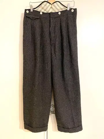 [ Dry Bones ] 다크 그레이 와이드 팬츠 트위드 울