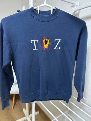 FRUIT OF THE LOOM T Z 로고 자수 트레이닝복 네이비