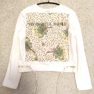 원더풀 월드 카네코 이사오 화이트 백 프린트 가디건