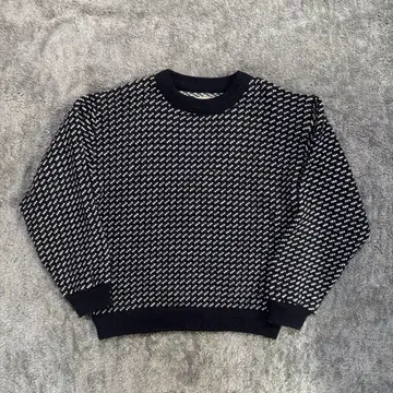 [80s] L.L.Bean (M) 노르웨이산 바즈아이 니트 네이비