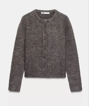 ZARA 메탈 버튼 니트 자켓