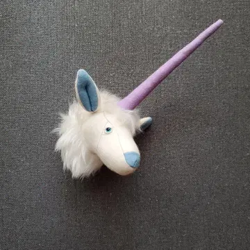새상품급 유니콘 봉제 인형 벽 장식