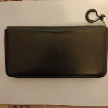 블랙 심플 장지갑 후크 포함