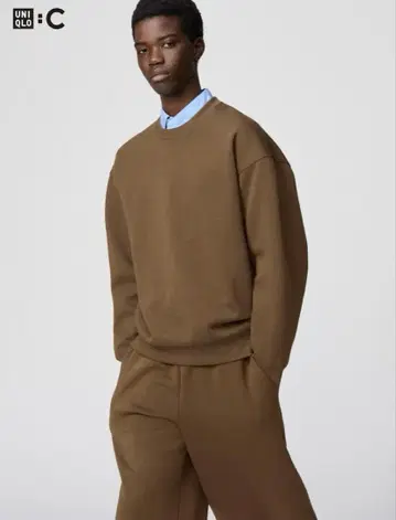 [ 새상품 ] UNIQLO C 오버 사이즈 스웨트 셔츠 브라운 XL