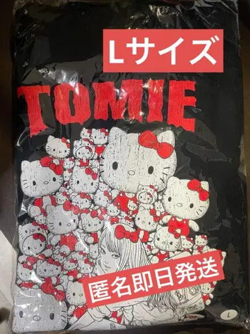 이토 준지 x 산리오 캐릭터즈 후드티 갸루 토미에 x 헬로키티 L