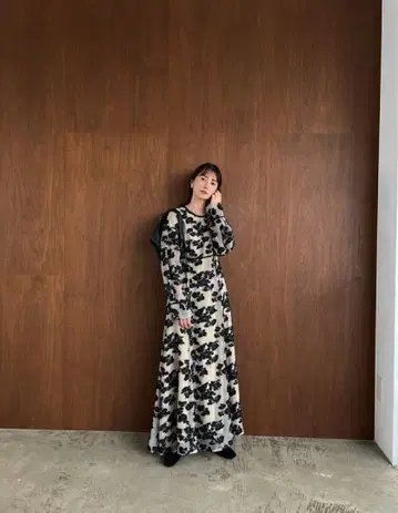 [ CLANE ] FLOW FLOWER JACQUARD ONE PIECE